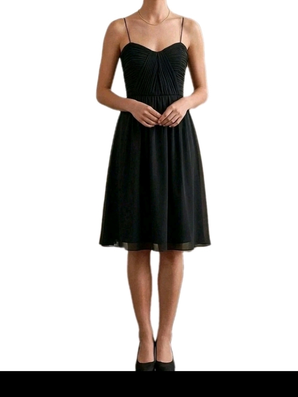 Lauren Ralph Lauren Black Ruched Dress Women's Size 10 Sleeveless Lined